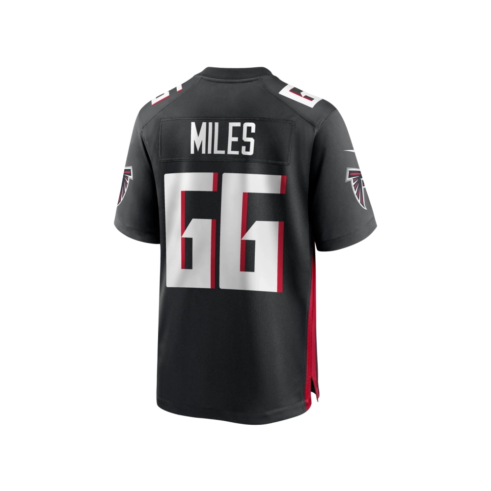 Mens Atlanta Falcons Joshua Miles Black Game Jersey