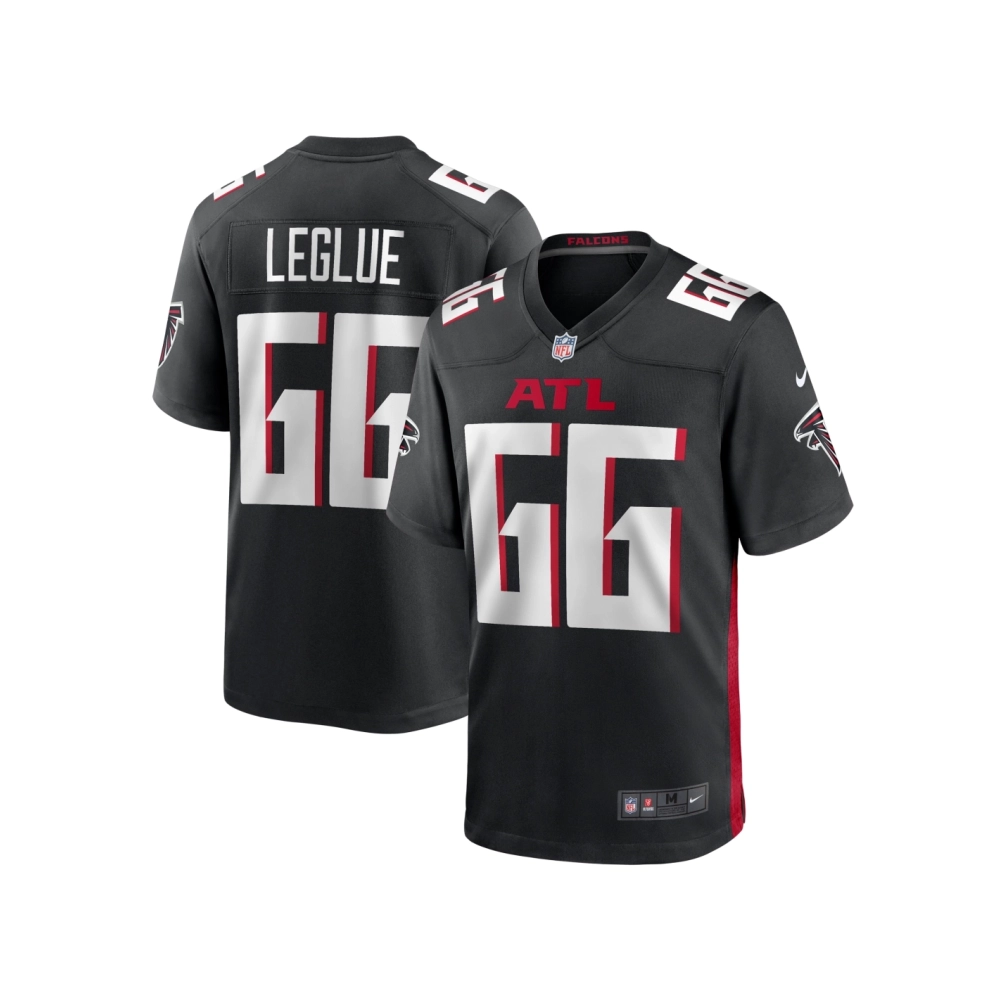 Mens Atlanta Falcons John Leglue Black Team Game Jersey