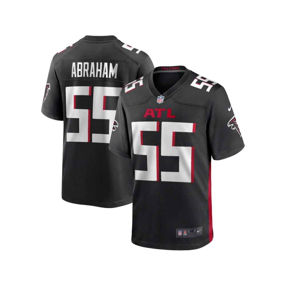 Mens Atlanta Falcons John Abraham Black Game Retired Player Jersey