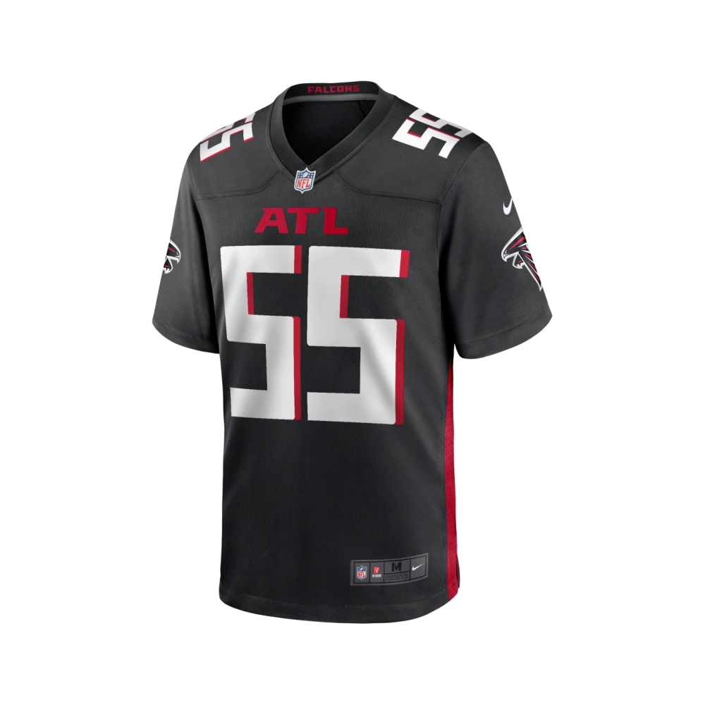 Mens Atlanta Falcons John Abraham Black Game Retired Player Jersey