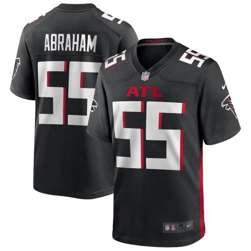 Mens Atlanta Falcons John Abraham Black Game Retired Player Jersey