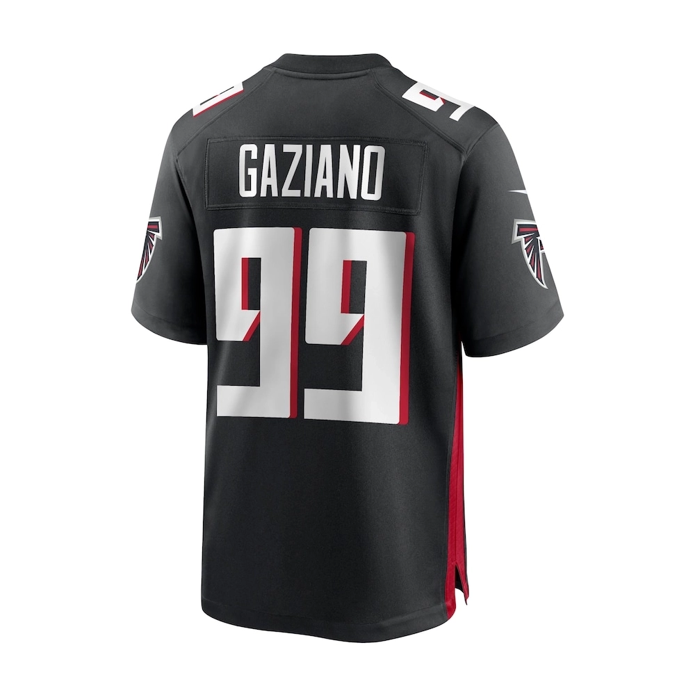 Mens Atlanta Falcons Joe Gaziano Black Team Game Jersey
