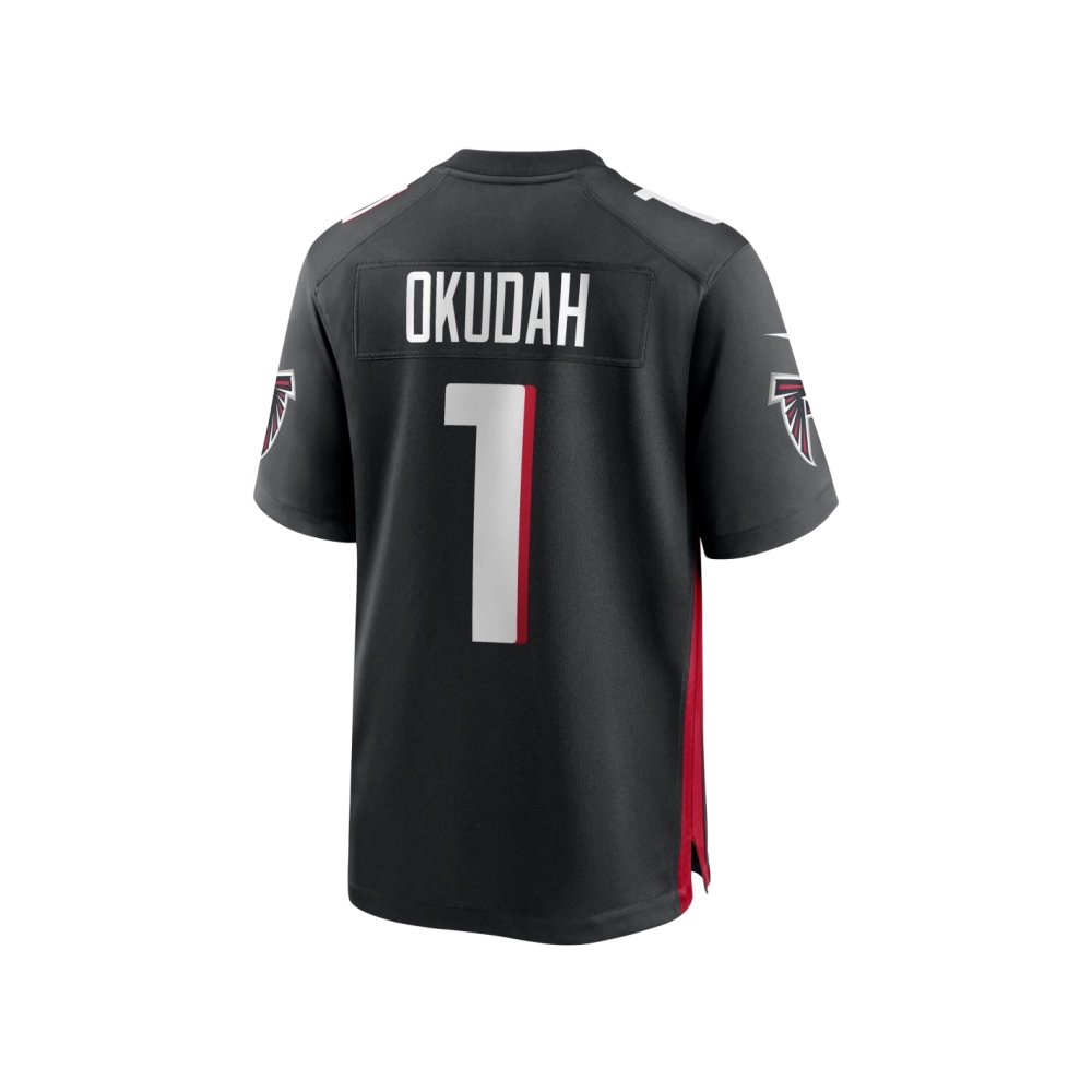 Mens Atlanta Falcons Jeff Okudah Black Game Player Jersey