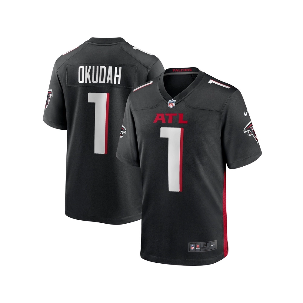 Mens Atlanta Falcons Jeff Okudah Black Game Player Jersey