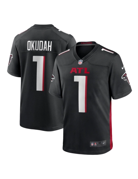 Mens Atlanta Falcons Jeff Okudah Black Game Player Jersey
