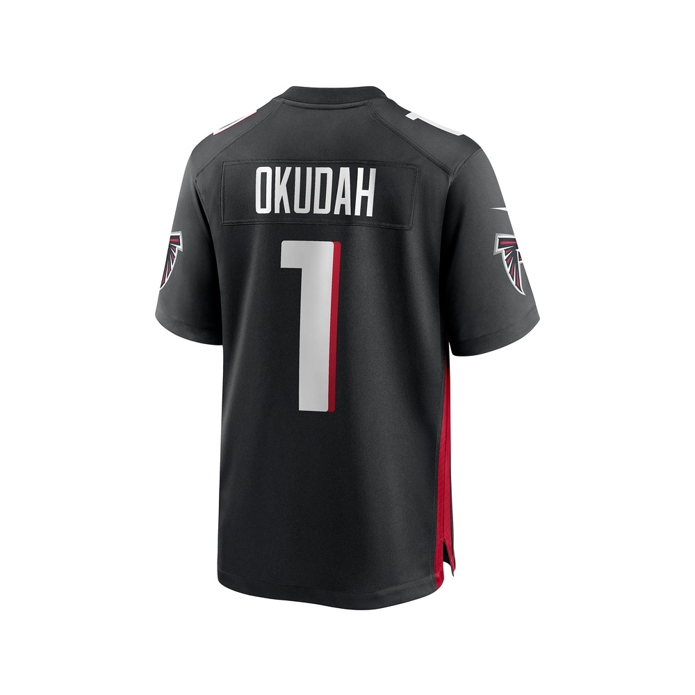 Mens Atlanta Falcons Jeff Okudah Black Game Player Jersey