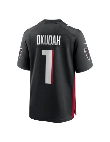 Mens Atlanta Falcons Jeff Okudah Black Game Player Jersey