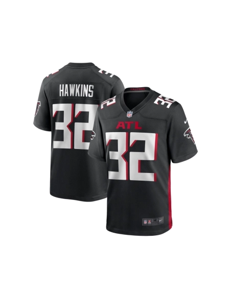 Mens Atlanta Falcons Jaylinn Hawkins Black Player Game Jersey