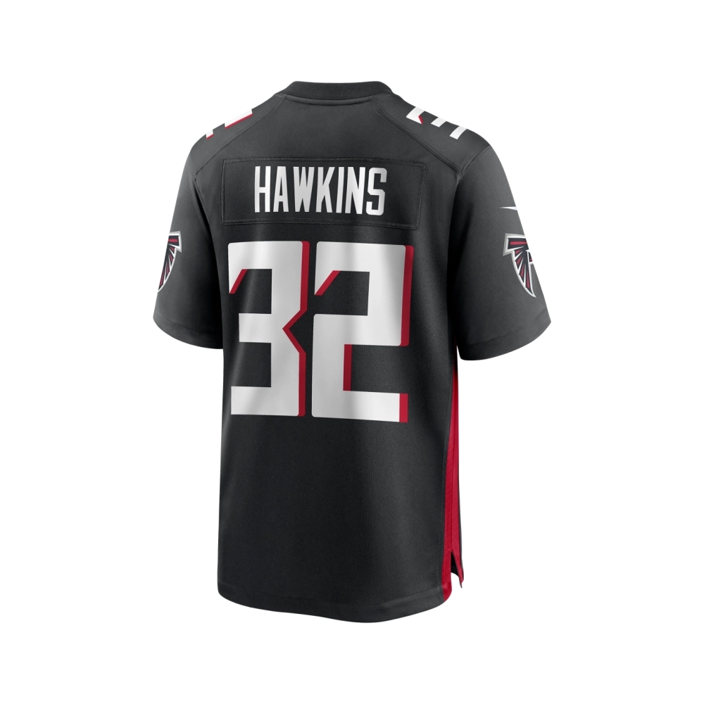 Mens Atlanta Falcons Jaylinn Hawkins Black Player Game Jersey