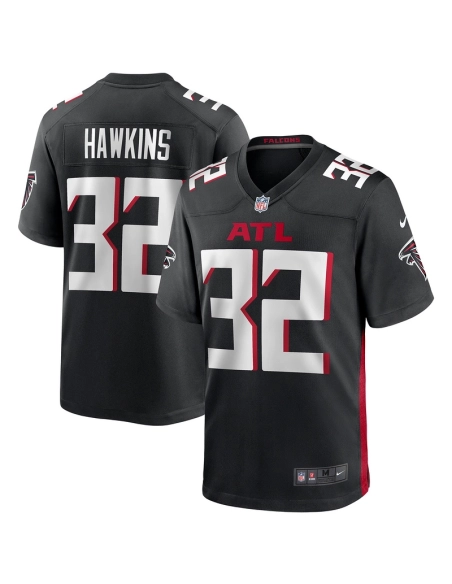 Mens Atlanta Falcons Jaylinn Hawkins Black Player Game Jersey