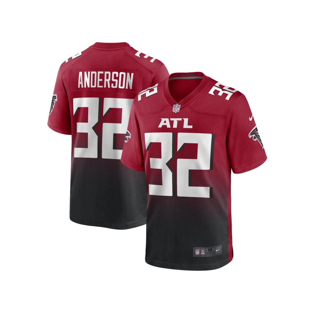 Mens Atlanta Falcons Jamal Anderson Red Retired Player Alternate Game Jersey