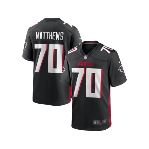 Mens Atlanta Falcons Jake Matthews Black Game Jersey
