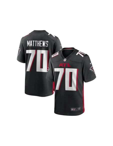 Mens Atlanta Falcons Jake Matthews Black Game Jersey