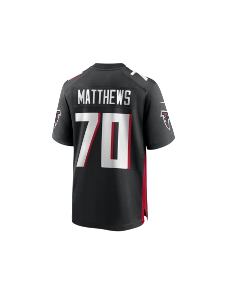 Mens Atlanta Falcons Jake Matthews Black Game Jersey
