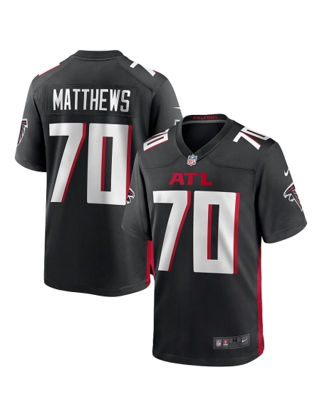 Mens Atlanta Falcons Jake Matthews Black Game Jersey