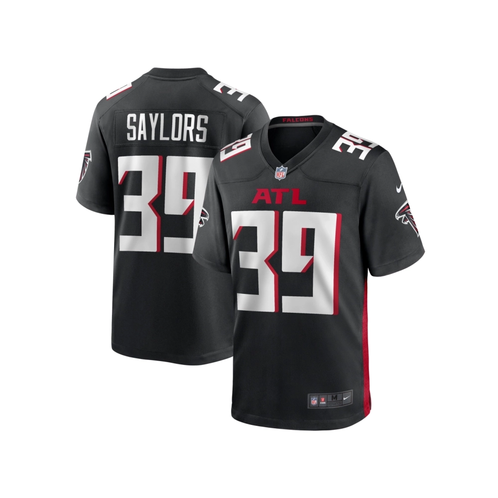 Mens Atlanta Falcons Jacob Saylors Black Game Jersey