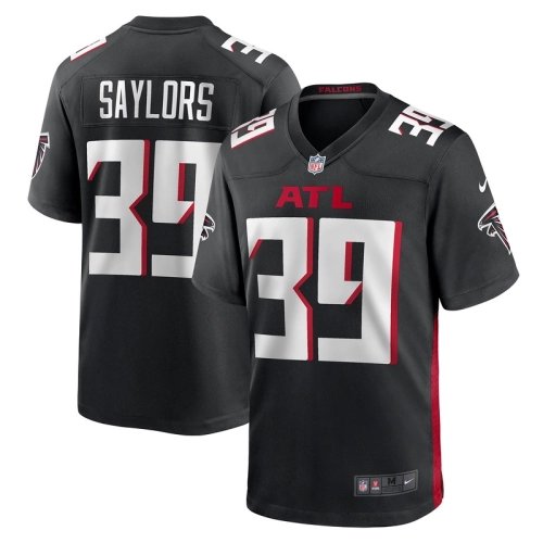 Mens Atlanta Falcons Jacob Saylors Black Game Jersey