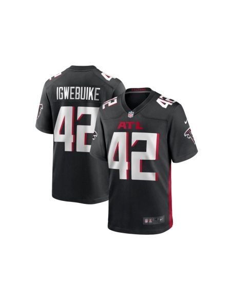 Mens Atlanta Falcons Godwin Igwebuike Black Game Jersey
