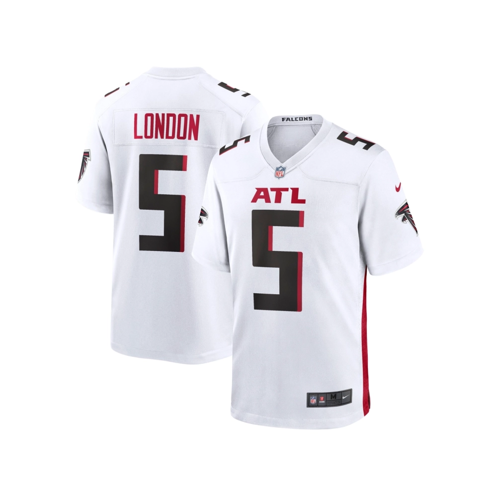 Mens Atlanta Falcons Drake London White Away Game Player Jersey