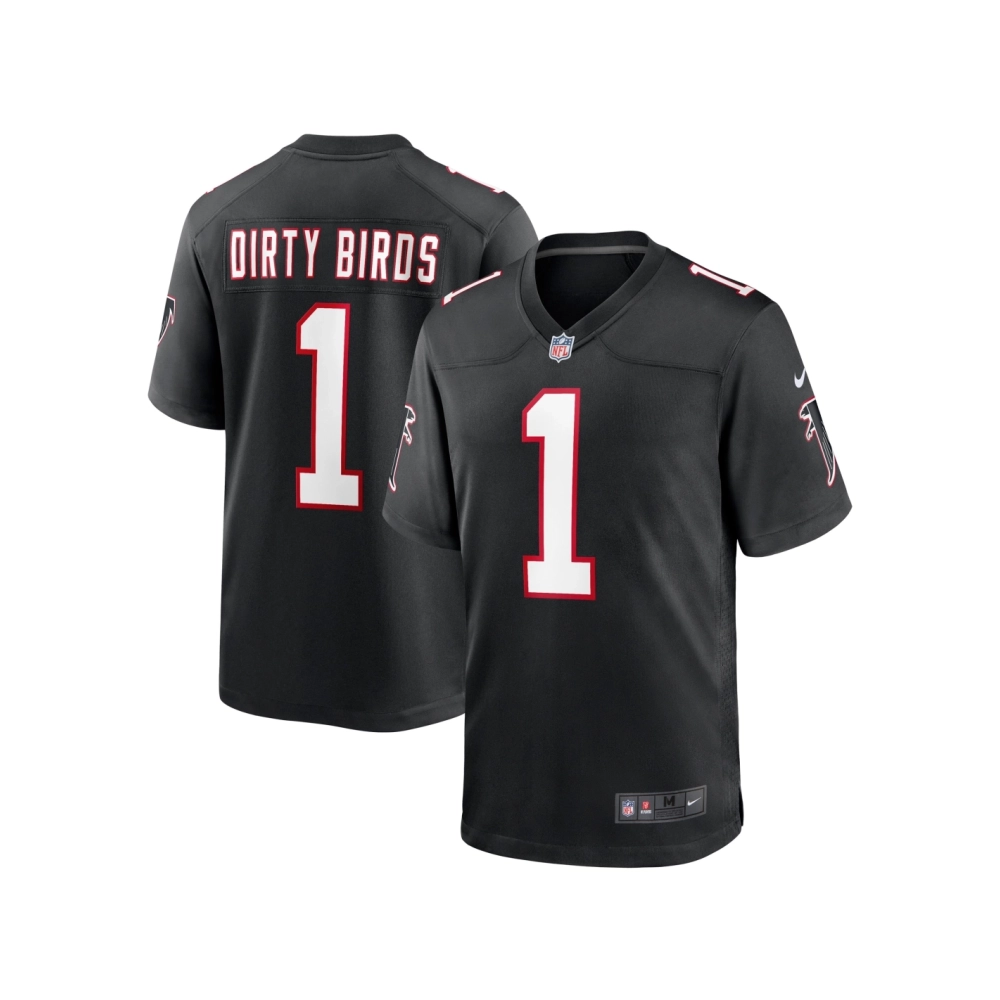 Mens Atlanta Falcons Dirty Birds Black Throwback Game Jersey