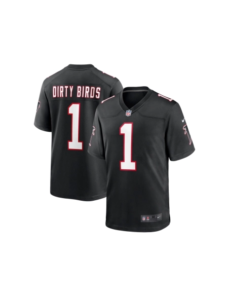 Mens Atlanta Falcons Dirty Birds Black Throwback Game Jersey