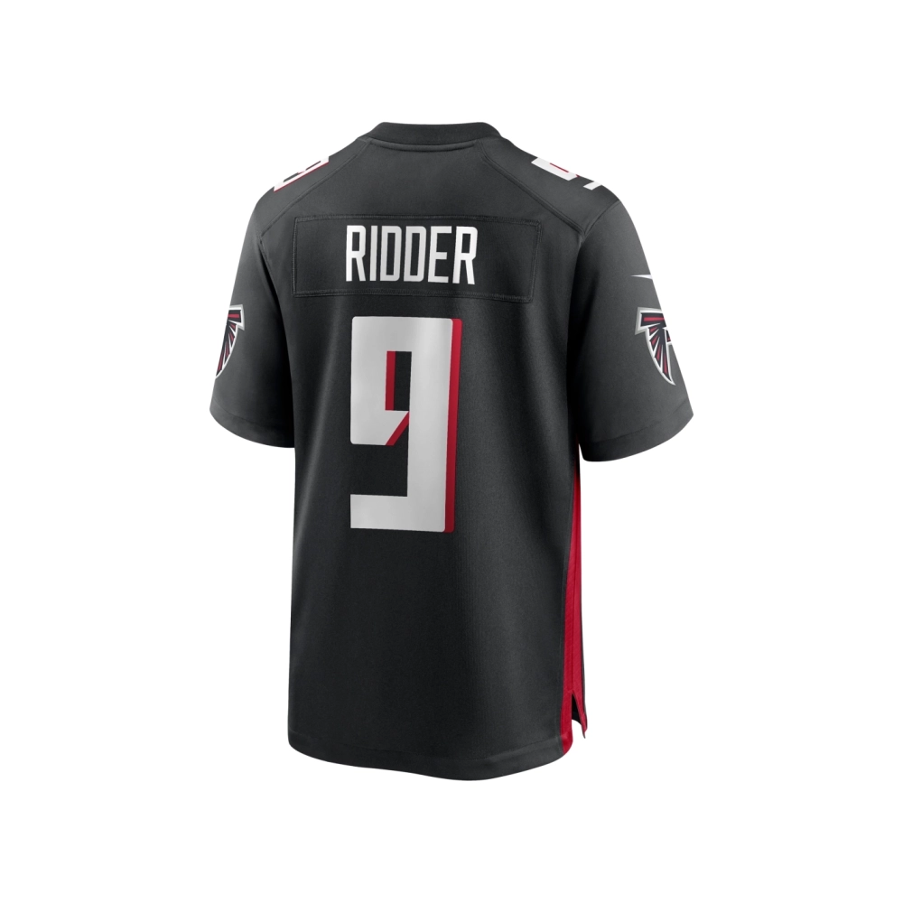 Mens Atlanta Falcons Desmond Ridder Black Game Player Jersey