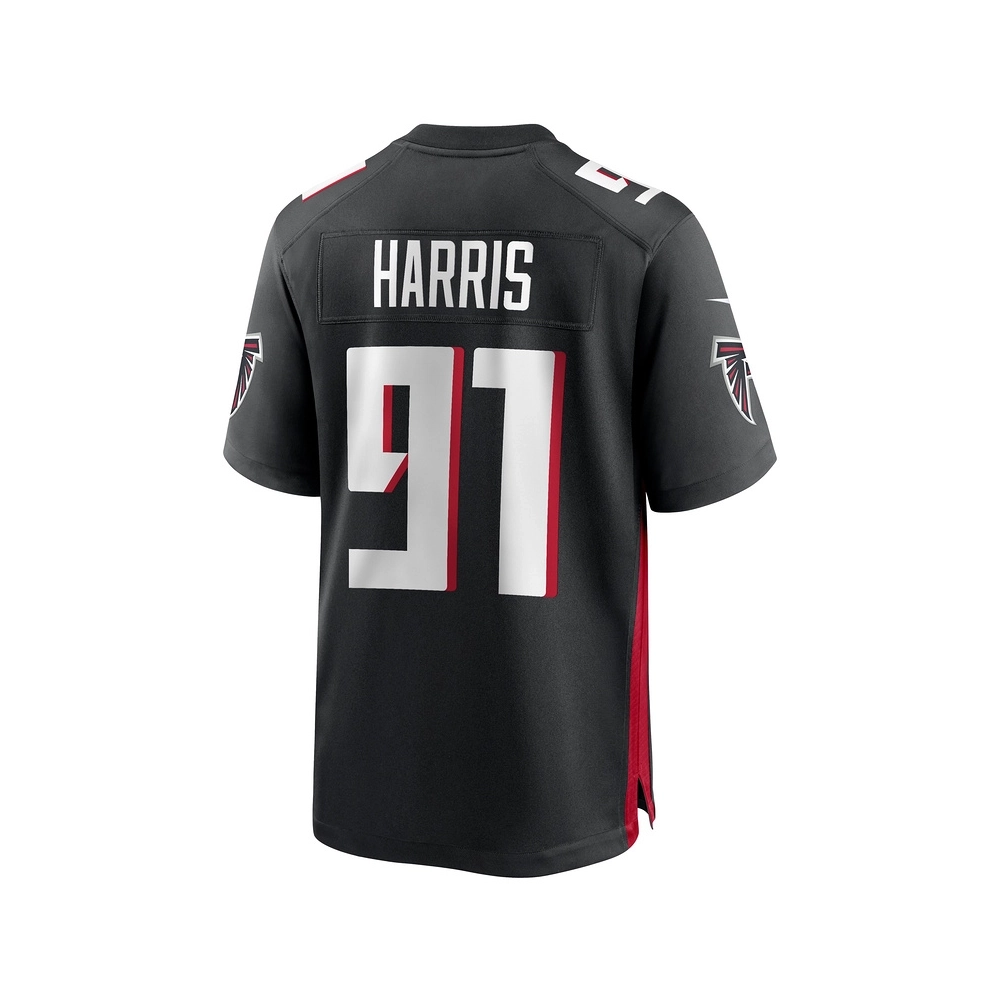 Mens Atlanta Falcons Demone Harris Black Game Jersey