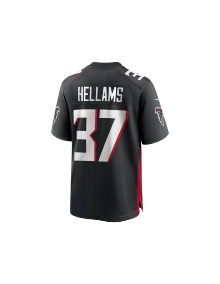 Mens Atlanta Falcons DeMarcco Hellams Black Team Game Jersey
