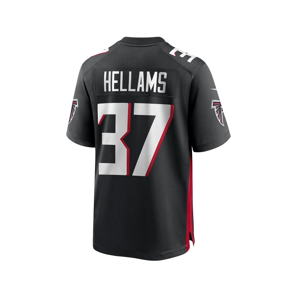 Mens Atlanta Falcons DeMarcco Hellams Black Team Game Jersey