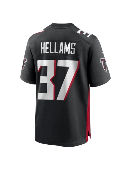 Mens Atlanta Falcons DeMarcco Hellams Black Team Game Jersey