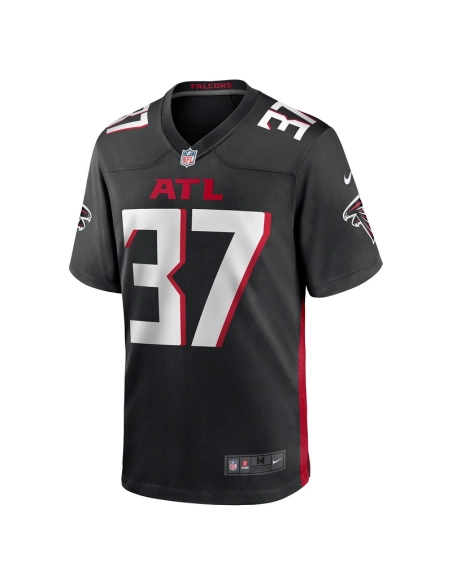 Mens Atlanta Falcons DeMarcco Hellams Black Team Game Jersey
