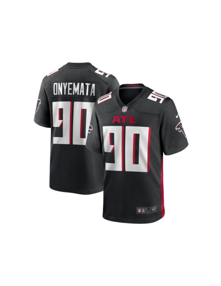 Mens Atlanta Falcons David Onyemata Black Game Player Jersey