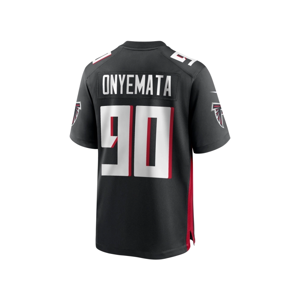 Mens Atlanta Falcons David Onyemata Black Game Player Jersey