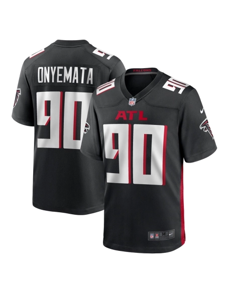 Mens Atlanta Falcons David Onyemata Black Game Player Jersey