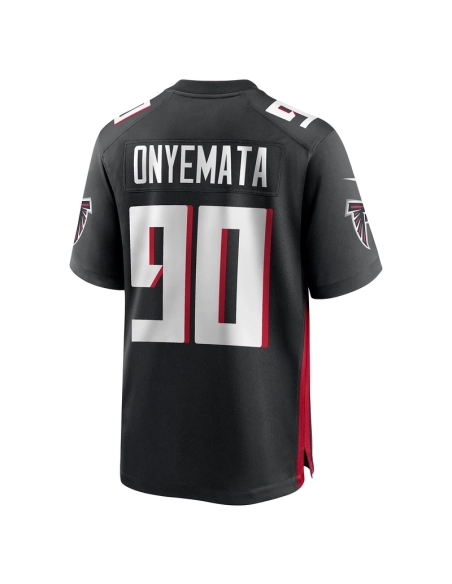 Mens Atlanta Falcons David Onyemata Black Game Player Jersey