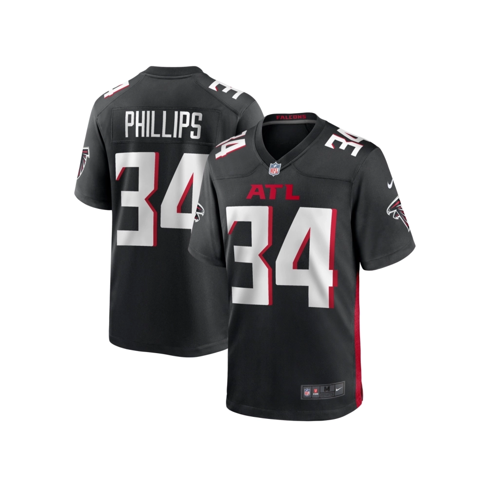 Mens Atlanta Falcons Clark Phillips III Black Team Game Jersey