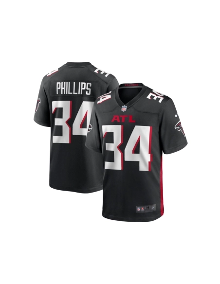 Mens Atlanta Falcons Clark Phillips III Black Team Game Jersey