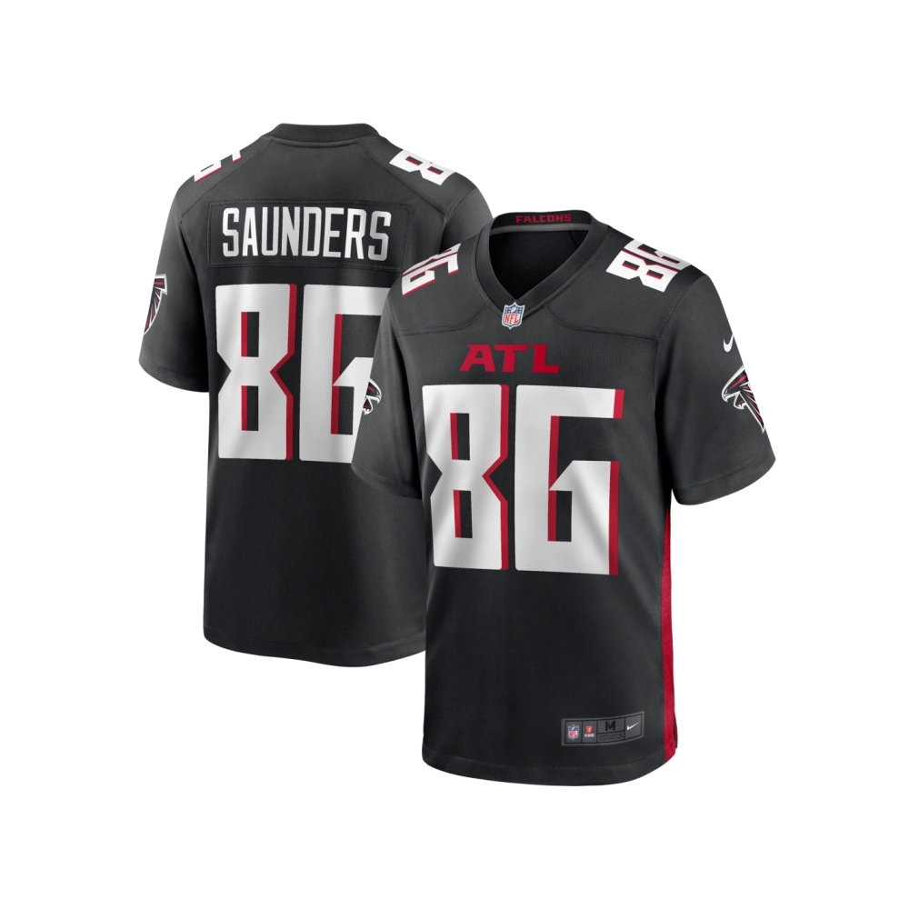 Mens Atlanta Falcons CJ Saunders Black Team Game Jersey
