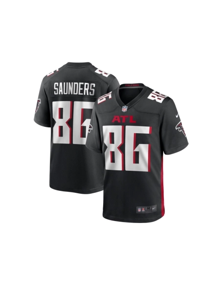 Mens Atlanta Falcons CJ Saunders Black Team Game Jersey