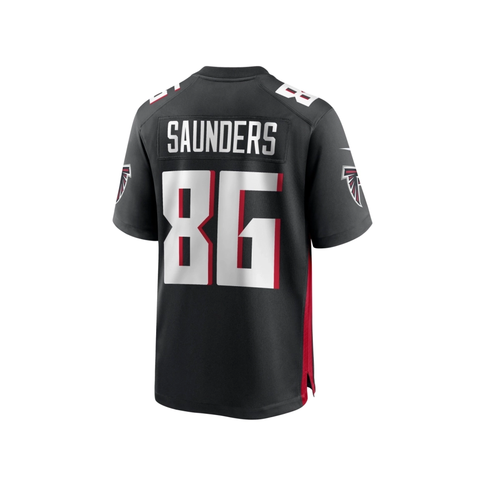 Mens Atlanta Falcons CJ Saunders Black Team Game Jersey
