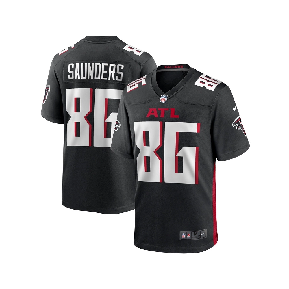 Mens Atlanta Falcons CJ Saunders Black Team Game Jersey