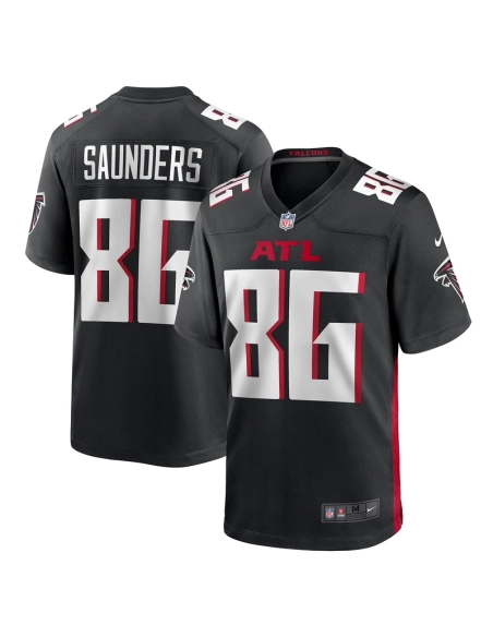 Mens Atlanta Falcons CJ Saunders Black Team Game Jersey