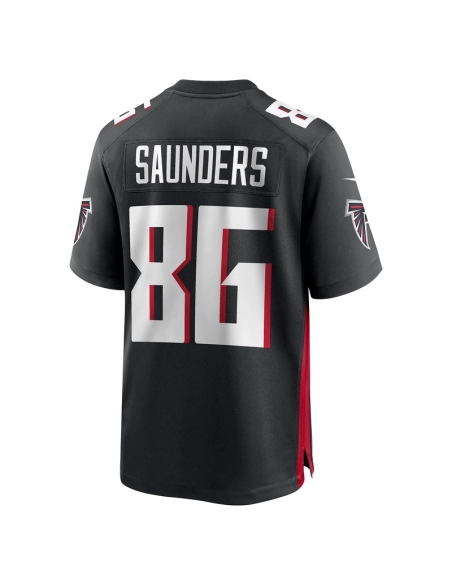 Mens Atlanta Falcons CJ Saunders Black Team Game Jersey