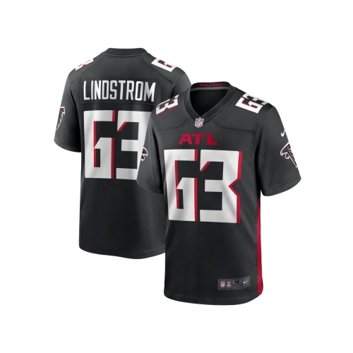 Mens Atlanta Falcons Chris Lindstrom Black Team Game Jersey