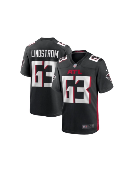 Mens Atlanta Falcons Chris Lindstrom Black Team Game Jersey