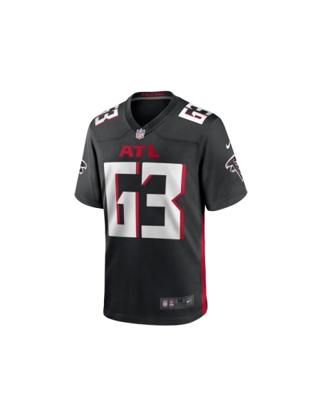 Mens Atlanta Falcons Chris Lindstrom Black Team Game Jersey