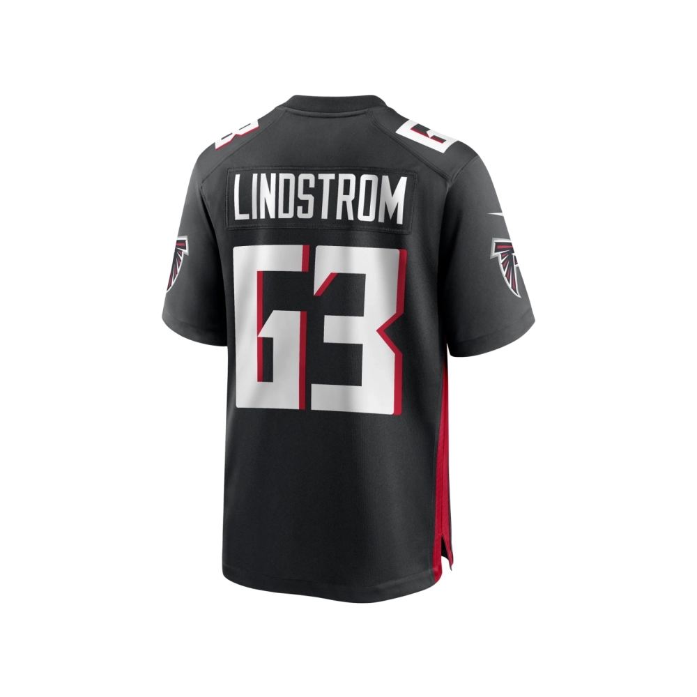 Mens Atlanta Falcons Chris Lindstrom Black Team Game Jersey