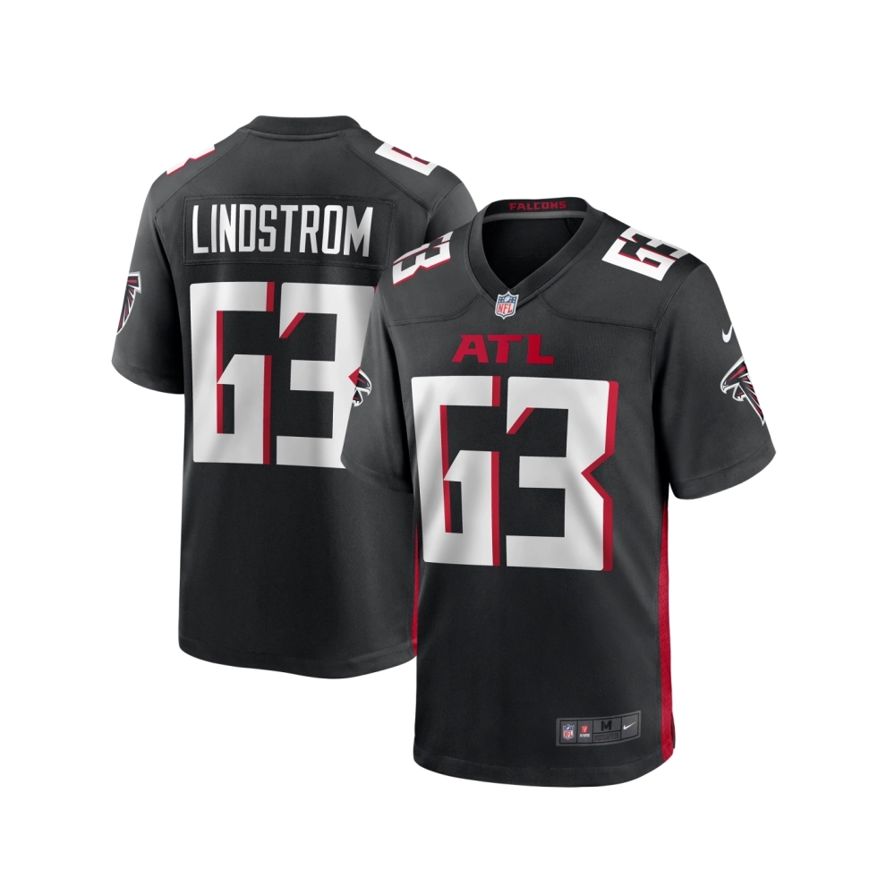 Mens Atlanta Falcons Chris Lindstrom Black Game Jersey