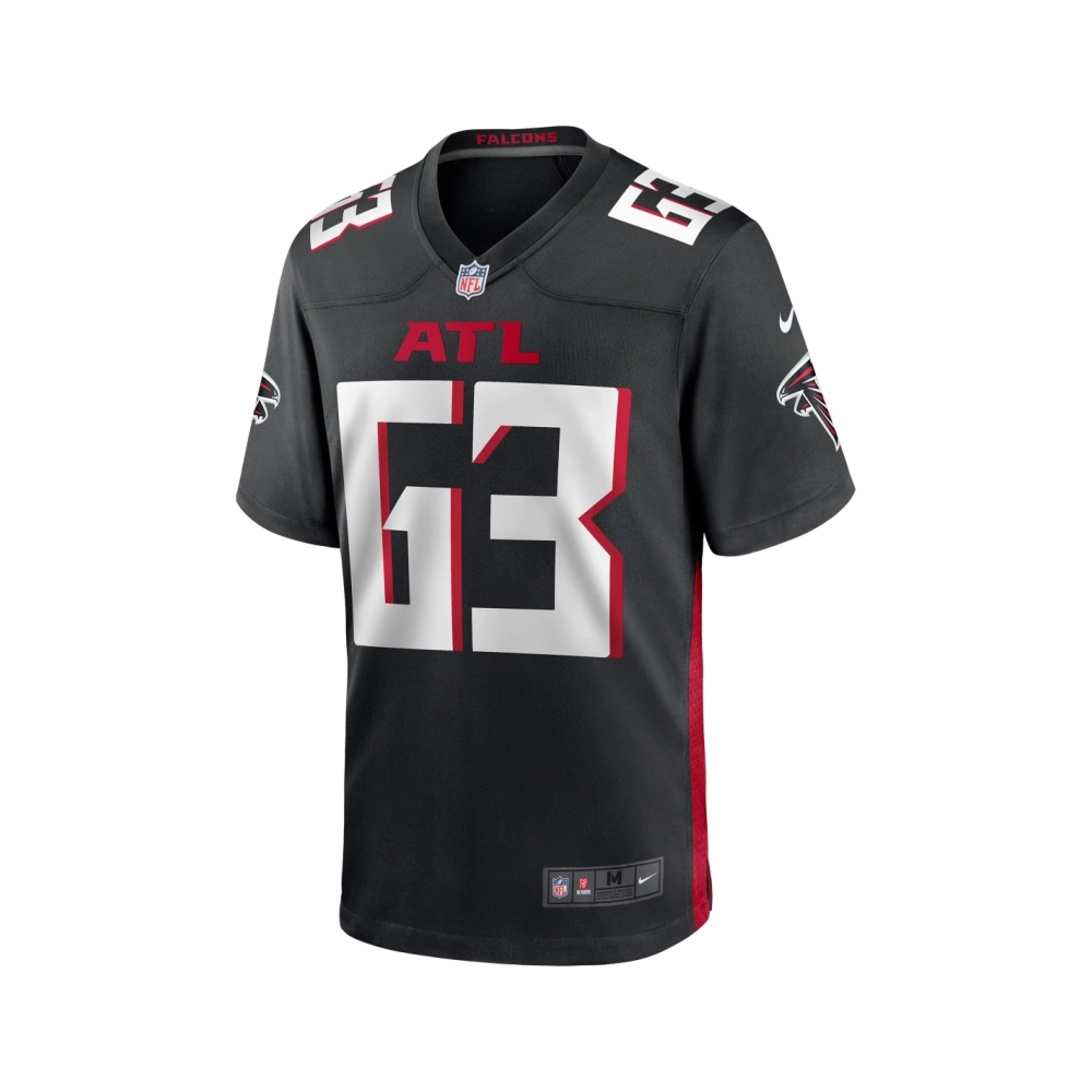 Mens Atlanta Falcons Chris Lindstrom Black Game Jersey