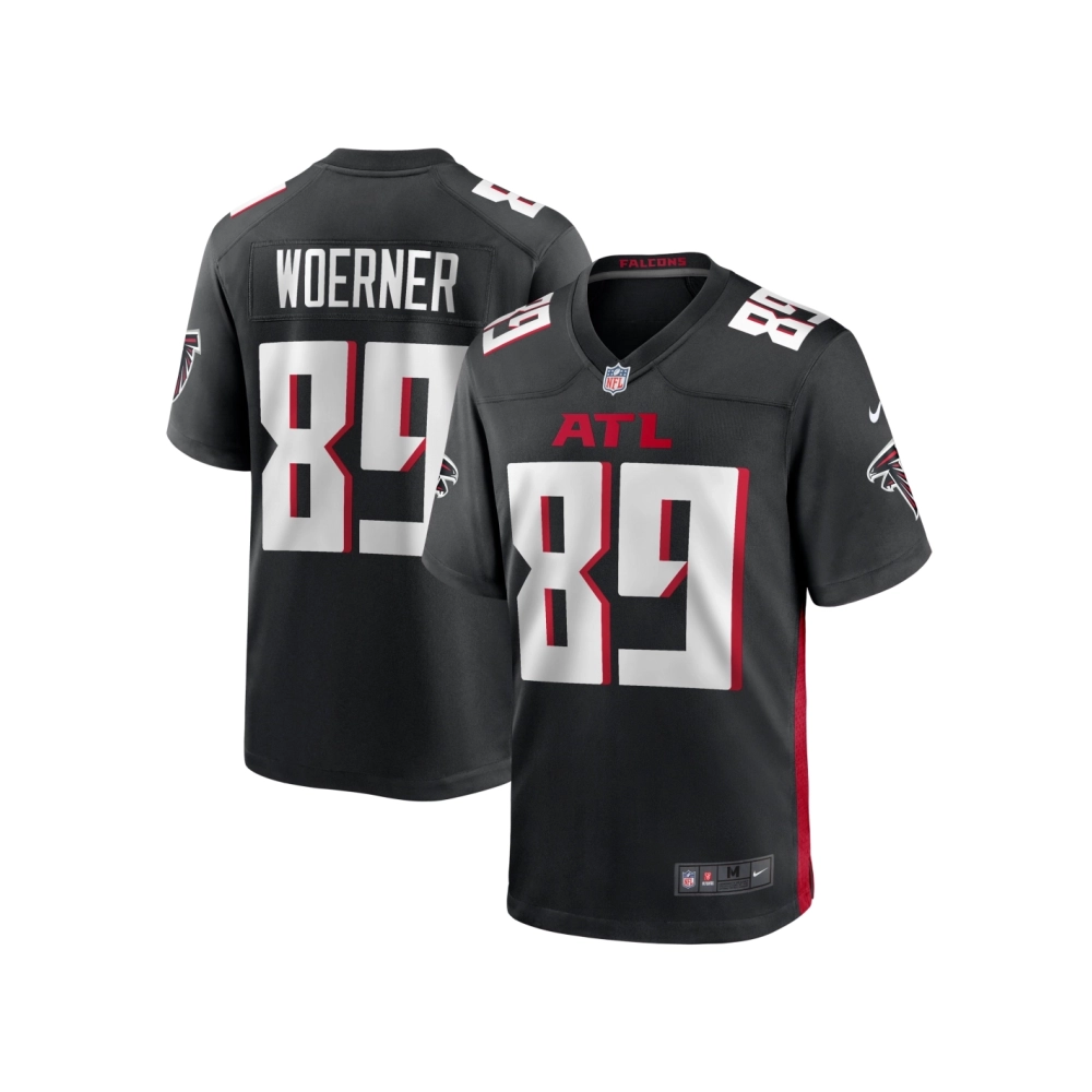 Mens Atlanta Falcons Charlie Woerner Black Game Jersey